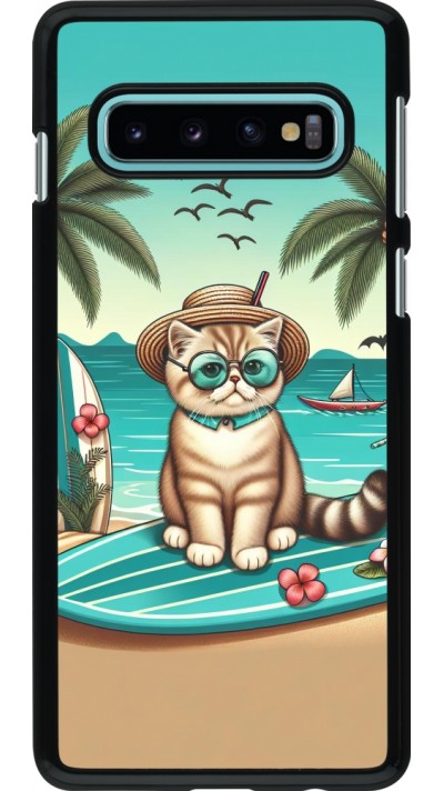 Samsung Galaxy S10 Case Hülle - Chat Surf Stil