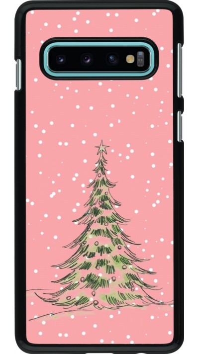 Samsung Galaxy S10 Case Hülle - Christmas 25 Pink Tree