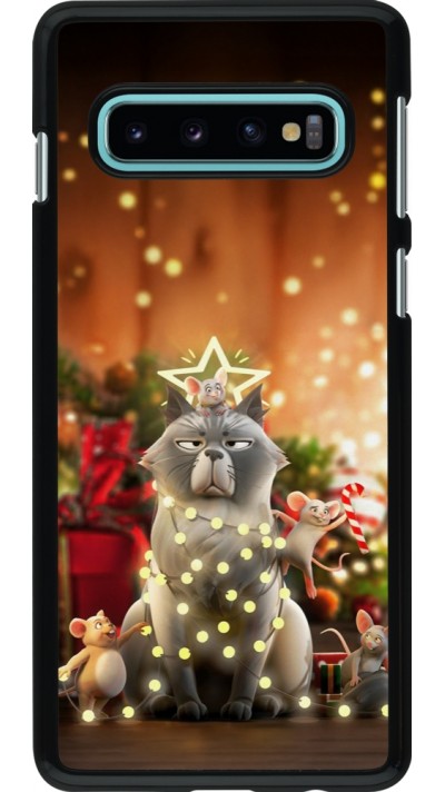 Coque Samsung Galaxy S10 - Christmas 25 Xmas Cat