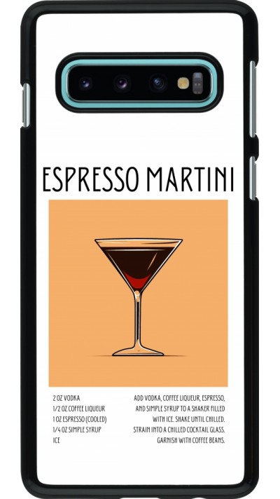 Samsung Galaxy S10 Case Hülle - Cocktail Rezept Espresso Martini