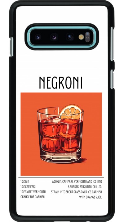 Coque Samsung Galaxy S10 - Cocktail recette Negroni