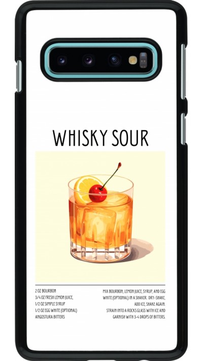Samsung Galaxy S10 Case Hülle - Cocktail Rezept Whisky Sour