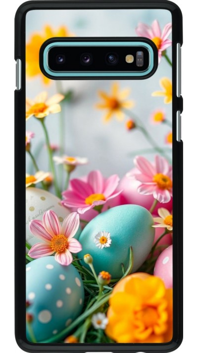Coque Samsung Galaxy S10 - Easter 2026 Eggs with flowers