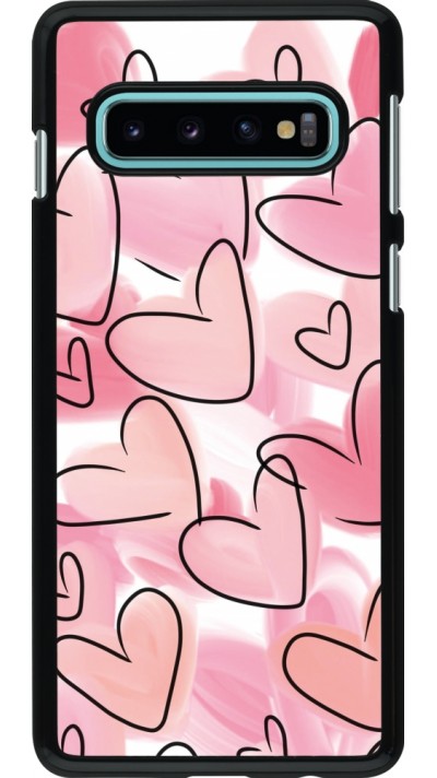 Samsung Galaxy S10 Case Hülle - Easter 2023 pink hearts