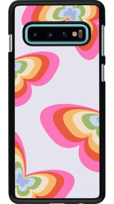 Samsung Galaxy S10 Case Hülle - Easter 2024 rainbow butterflies