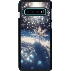 Samsung Galaxy S10 Case Hülle - Schneeflocke Solar Glanz