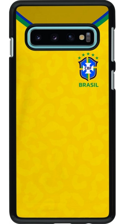 Coque Samsung Galaxy S10 - Maillot de football Brésil 2022 personnalisable