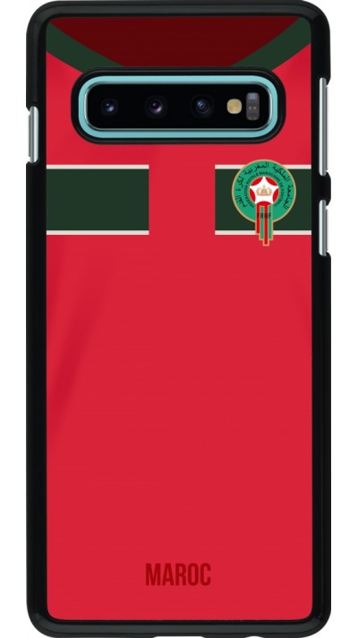 Coque Samsung Galaxy S10 - Maillot de football Maroc 2022 personnalisable
