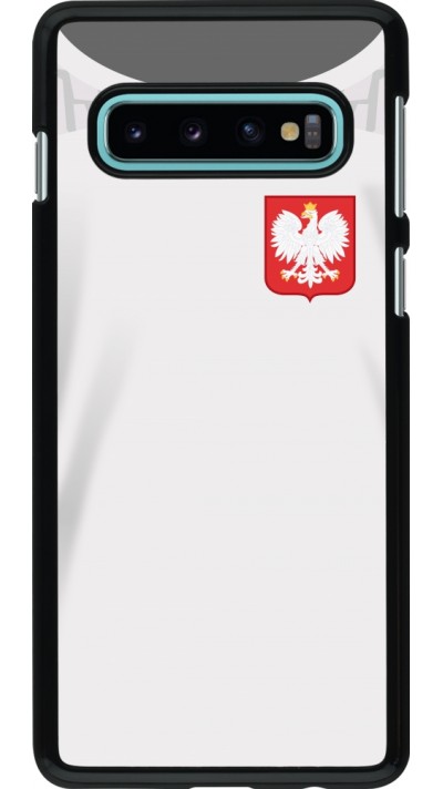 Coque Samsung Galaxy S10 - Maillot de football Pologne 2022 personnalisable