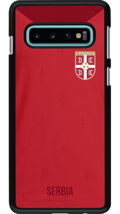 Coque Samsung Galaxy S10 - Maillot de football Serbie 2022 personnalisable