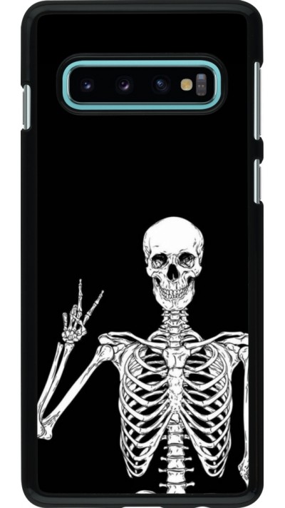 Samsung Galaxy S10 Case Hülle - Halloween 2023 peace skeleton