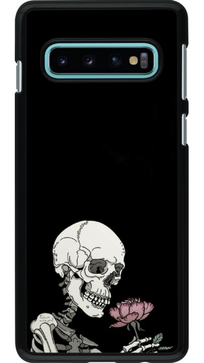Samsung Galaxy S10 Case Hülle - Halloween 2023 rose and skeleton