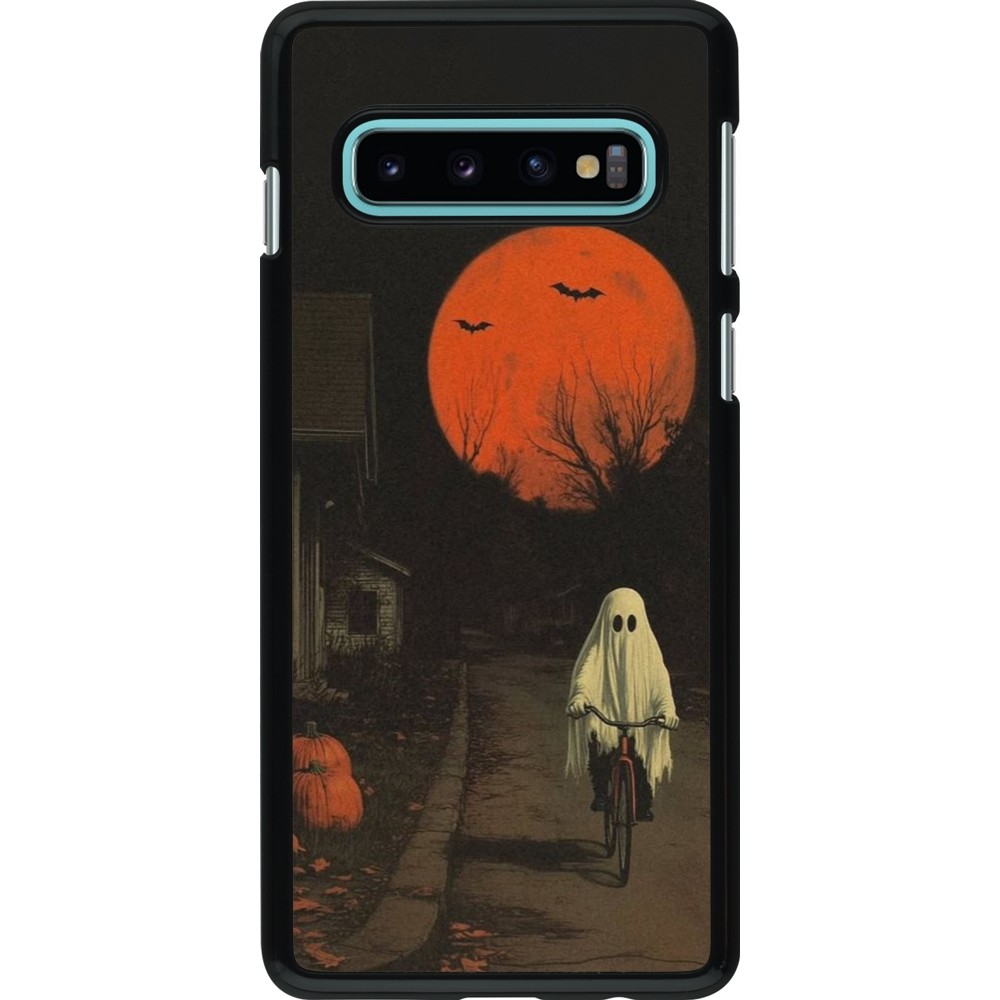 Coque Samsung Galaxy S10 - Halloween 2025 Ghost on a bicycle