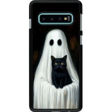 Coque Samsung Galaxy S10 - Halloween 2025 Ghost with black cat
