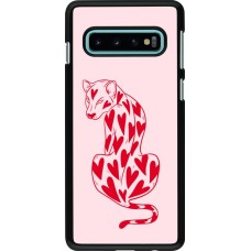 Samsung Galaxy S10 Case Hülle - Leopard with hearts 2026