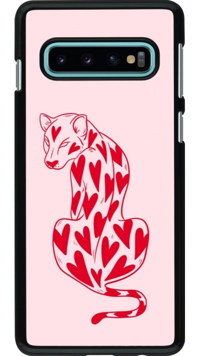 Samsung Galaxy S10 Case Hülle - Leopard with hearts 2026