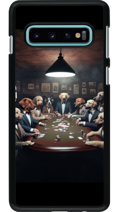 Samsung Galaxy S10 Case Hülle - Die Pokerhunde