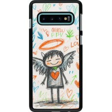 Samsung Galaxy S10 Case Hülle - Little Angel Sketch Love