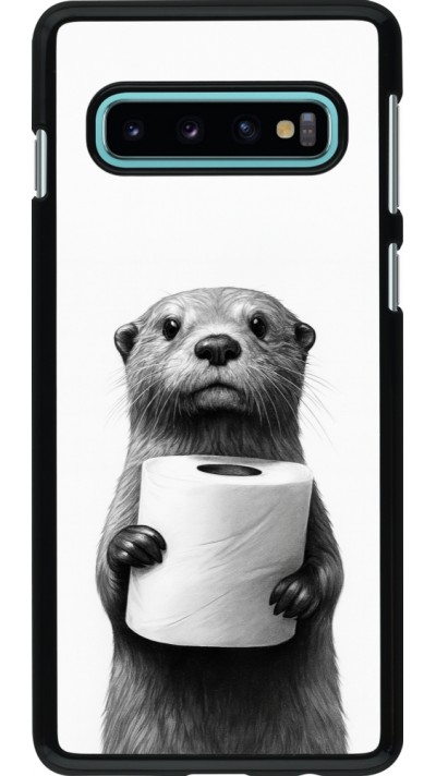Coque Samsung Galaxy S10 - Loutre papier de toilette