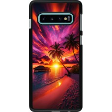 Samsung Galaxy S10 Case Hülle - Malediven Abenddämmerung Glückseligkeit
