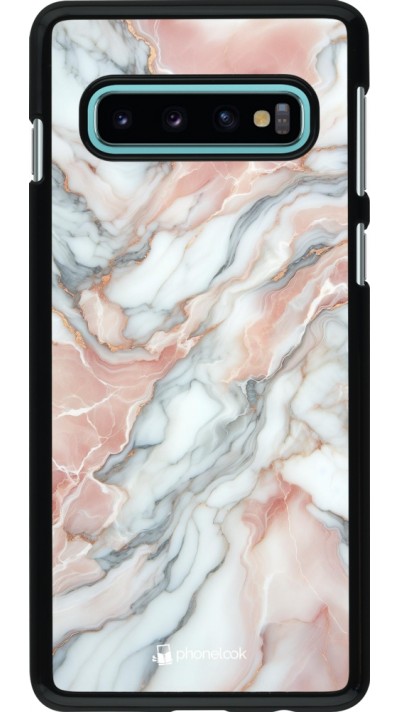 Samsung Galaxy S10 Case Hülle - Rosa Leuchtender Marmor