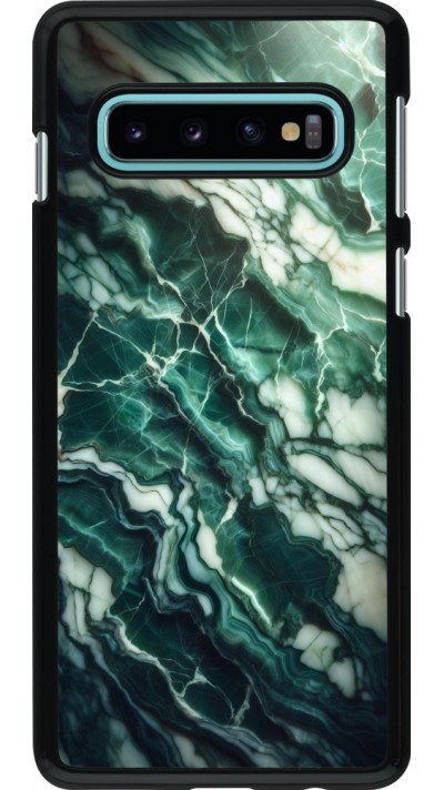 Coque Samsung Galaxy S10 - Marbre vert majestueux