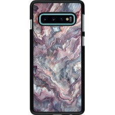 Samsung Galaxy S10 Case Hülle - Violetter silberner Marmor