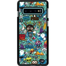 Samsung Galaxy S10 Case Hülle - Mixed Cartoons Turquoise
