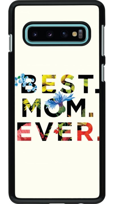 Coque Samsung Galaxy S10 - Mom 2023 best Mom ever flowers