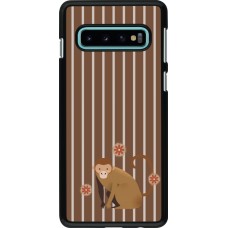 Samsung Galaxy S10 Case Hülle - Monkey with stripes