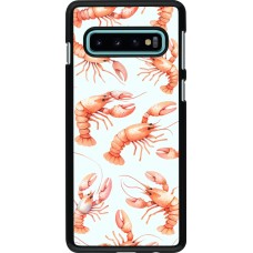 Samsung Galaxy S10 Case Hülle - Muster von pastellfarbenen Hummern