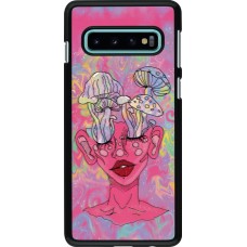 Coque Samsung Galaxy S10 - Psychedelic pink mushroom