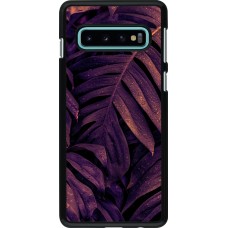 Samsung Galaxy S10 Case Hülle - Purple Light Leaves