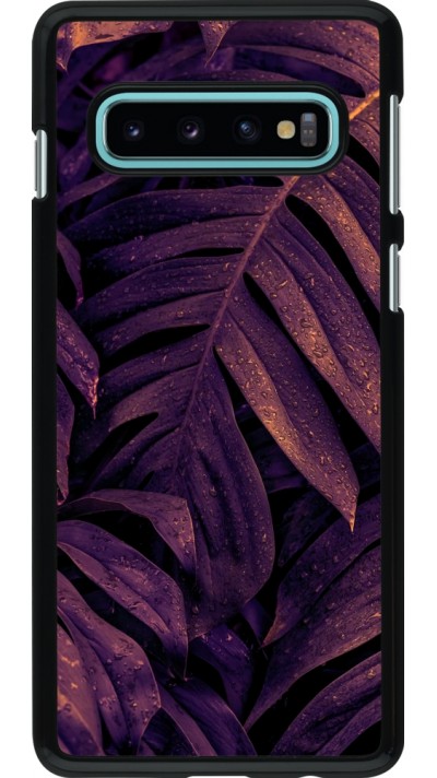 Coque Samsung Galaxy S10 - Purple Light Leaves