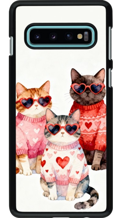 Coque Samsung Galaxy S10 - Saint Valentines Day 26 Cat Love