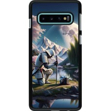 Samsung Galaxy S10 Case Hülle - Samurai Katana Mond