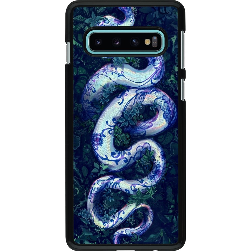 Samsung Galaxy S10 Case Hülle - Snake Blue Anaconda
