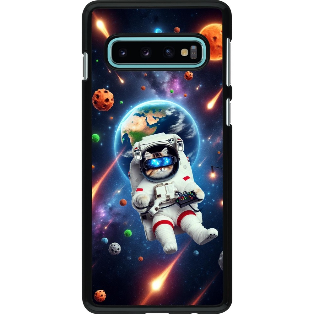 Samsung Galaxy S10 Case Hülle - VR SpaceCat Odyssee