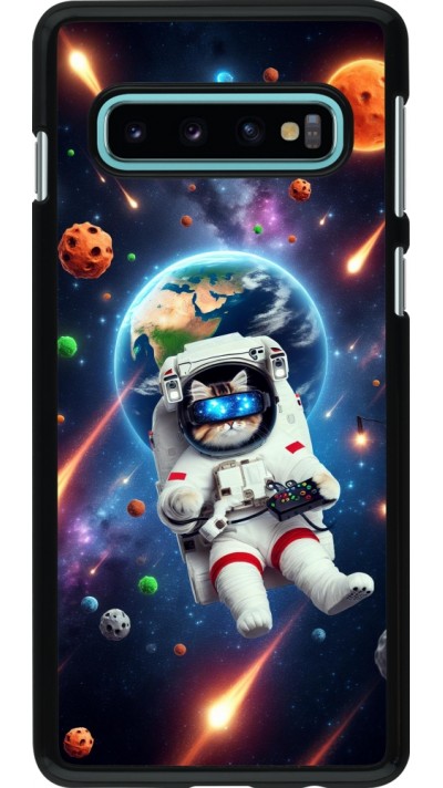 Samsung Galaxy S10 Case Hülle - VR SpaceCat Odyssee