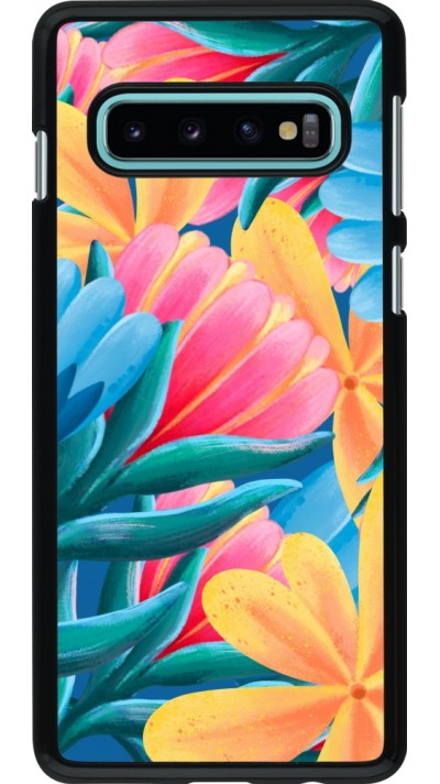 Samsung Galaxy S10 Case Hülle - Spring 23 colorful flowers