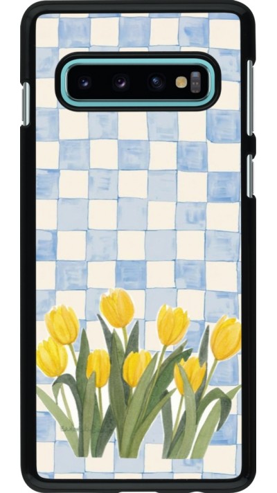 Coque Samsung Galaxy S10 - Blue vichy tulips Spring 2026