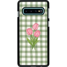 Coque Samsung Galaxy S10 - Green vichy tulips Spring 2026