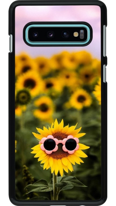 Coque Samsung Galaxy S10 - Sunflower with glasses Spring 2026