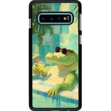 Samsung Galaxy S10 Case Hülle - Crocodile in the swimming pool Summer 2026