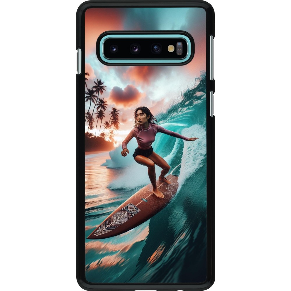 Samsung Galaxy S10 Case Hülle - Surferin aus Bali