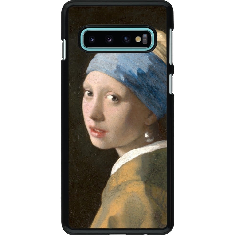 Coque Samsung Galaxy S10 - Tableau art - La Jeune fille à la perle - Johannes Vermeer