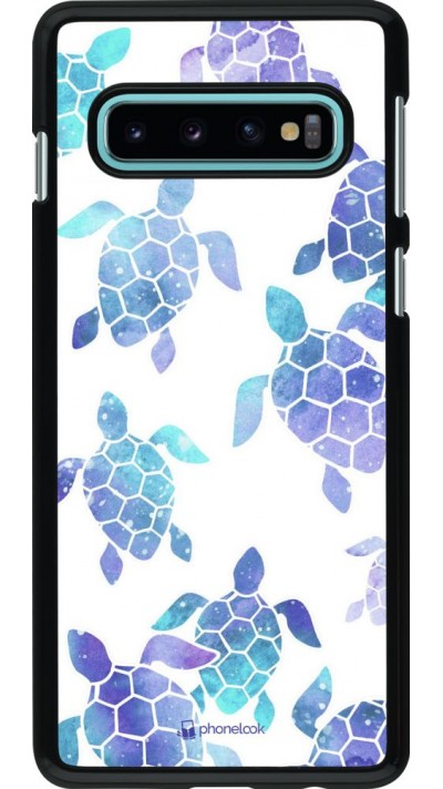 Hülle Samsung Galaxy S10 - Turtles pattern watercolor