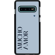 Samsung Galaxy S10 Case Hülle - Valentine 2024 mucho amor azul