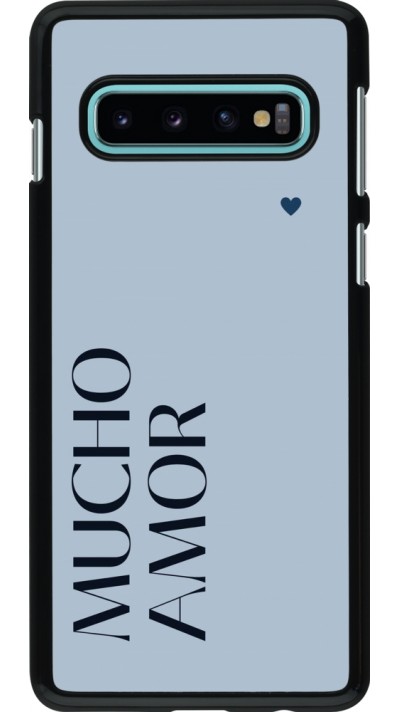 Samsung Galaxy S10 Case Hülle - Valentine 2024 mucho amor azul
