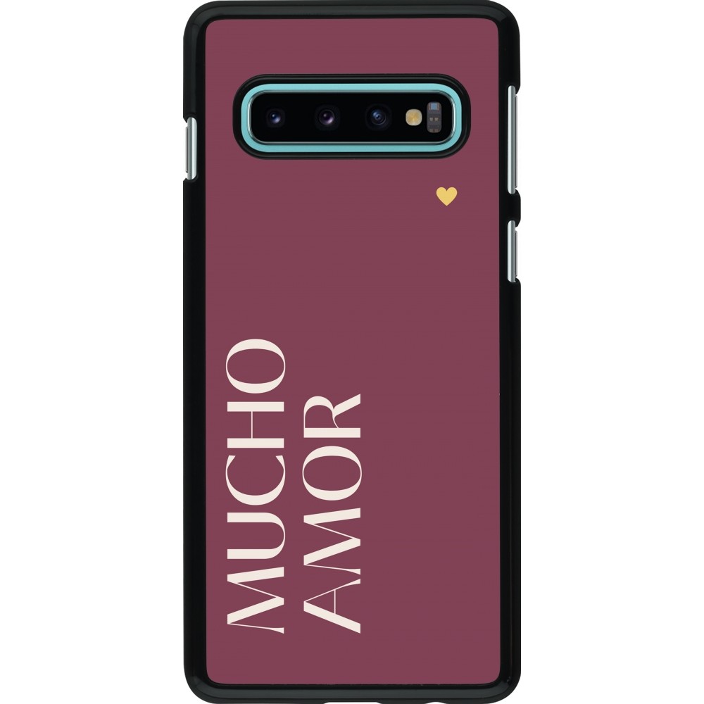 Samsung Galaxy S10 Case Hülle - Valentine 2024 mucho amor rosado